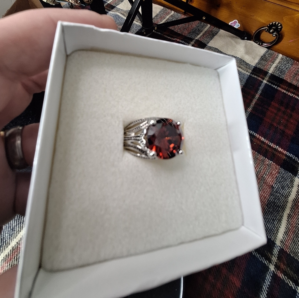 Premier Designs Ruby Ring Rhodium Overlay - Picture 11 of 15